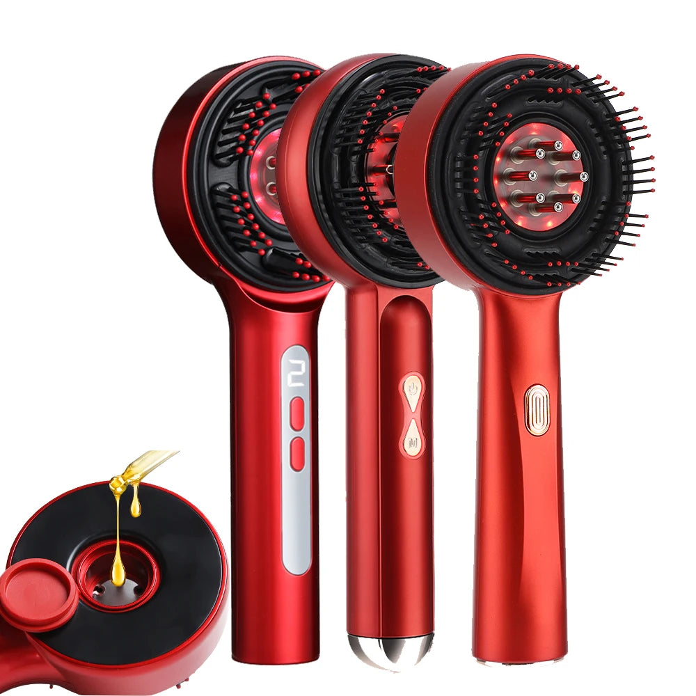 Electric Scalp Massager Comb – Red Light Therapy for Hair Growth